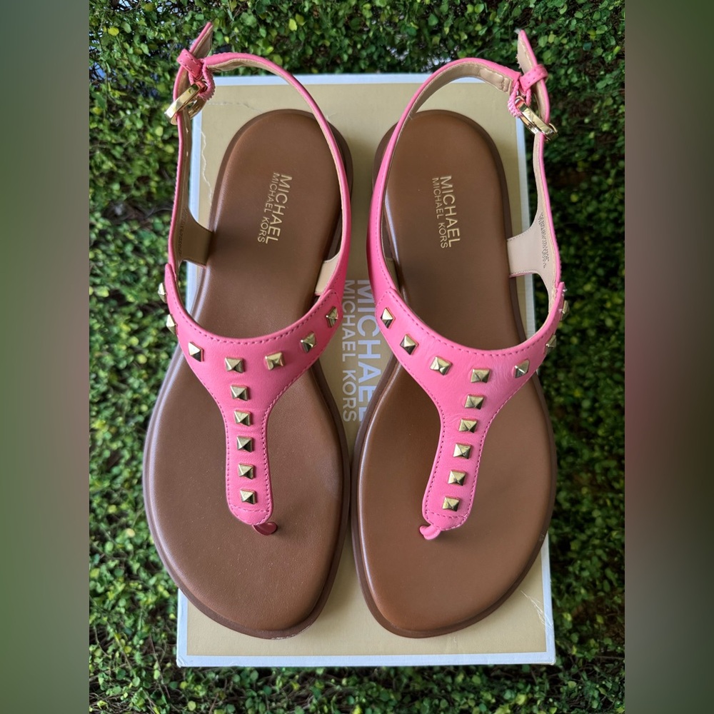 Michael Kors, Pink Niko Studded Sandal, size 7